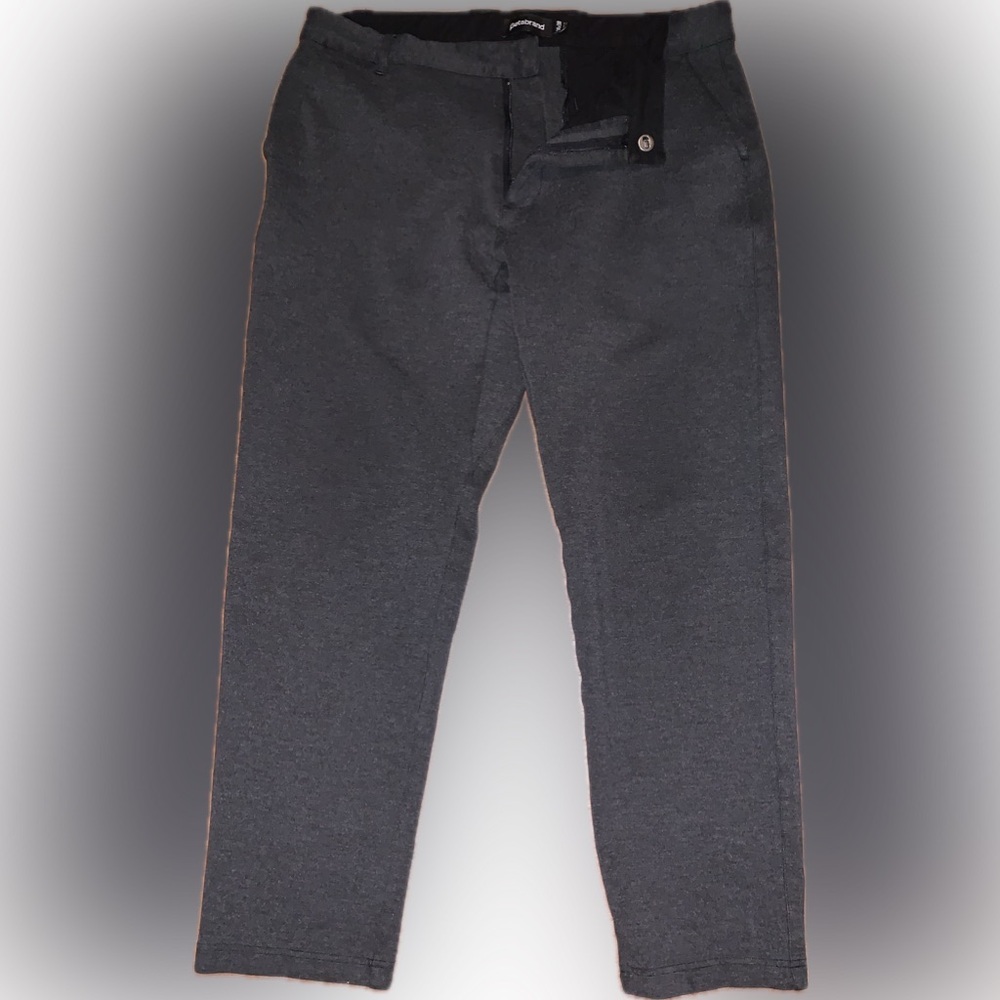 Betabrand Stretch Comfy Dress Pants Missing Button 34x30 Gray